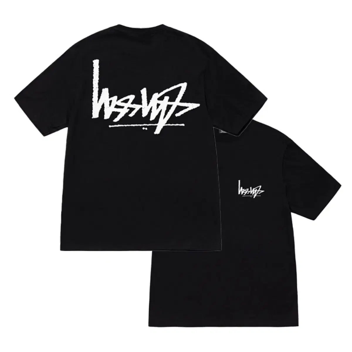 (새상품) 스투시 플립 티셔츠 Stussy Flipped 블랙 L